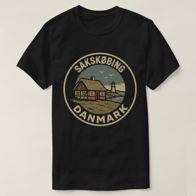 T-shirt Sakskøbing, Danemark Danemark  (Design devant)