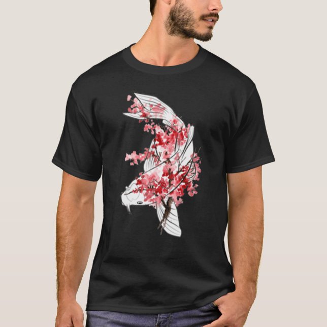 T-shirt Sakuara Koi Carp Nishikigoi Poisson Art japonais (Devant)