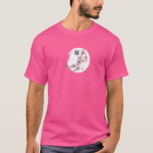 T-shirt Sakura 桜 fleurs de cerisier Kanji Fleur japonaise