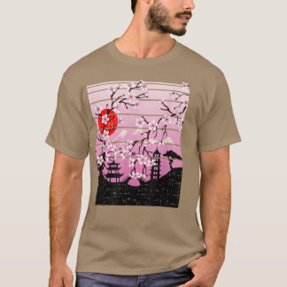 T-shirt Sakura and Japanese temple Anime