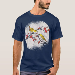 T-shirt Sakura Bird Amoureux des animaux Observation d'ois