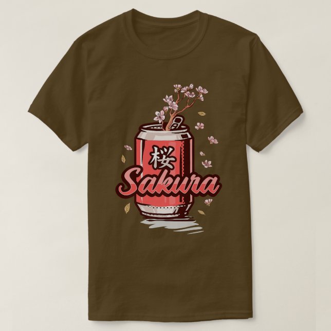 T-shirt Sakura Cherry Blossom Boire Can Art pour japonais  (Design devant)