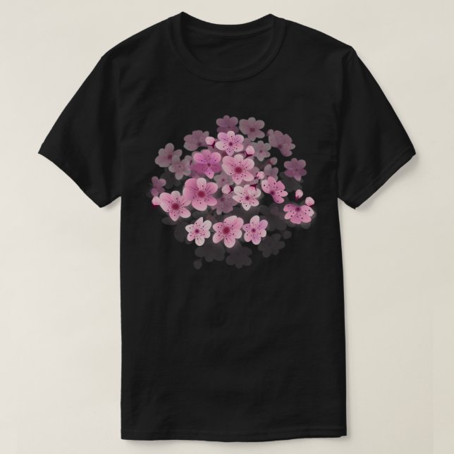 T-SHIRT SAKURA CHERRY BLOSSOM FLOWER  (Design devant)