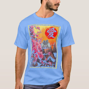 T-shirt Sakura Cherry Blossom Japonais Tokyo Sun Pigeons K