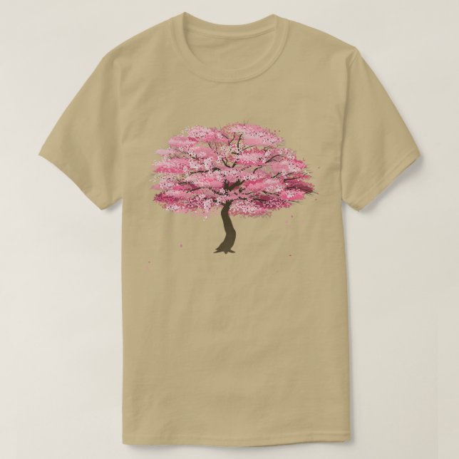 T-SHIRT SAKURA CHERRY BLOSSOM TREE BLOOMS AU PRINTEMPS (Design devant)