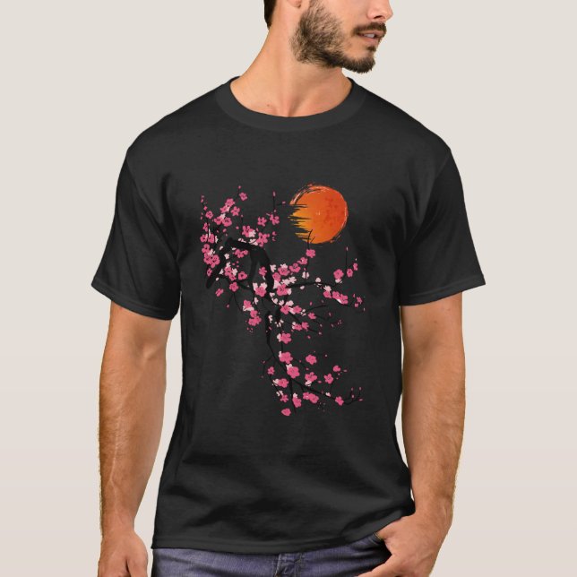 T-shirt Sakura Cherry Blossom Tree Culture japonaise (Devant)