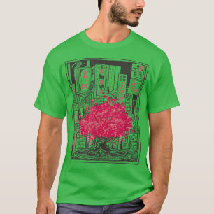 T-shirt Sakura Cherry Blossom Tree en face du Ci japonais