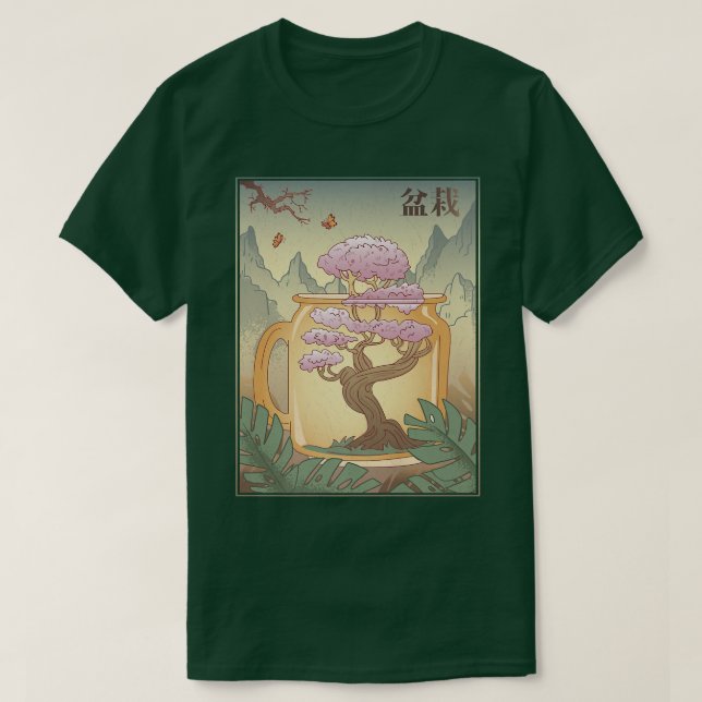 T-shirt Sakura Cherry Blossoms Asian Premium  (Design devant)