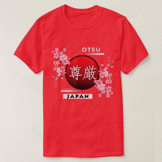 T-SHIRT SAKURA CHERRY BLOSSOMS DANS LES VILLES DU JAPON, O (Design devant)