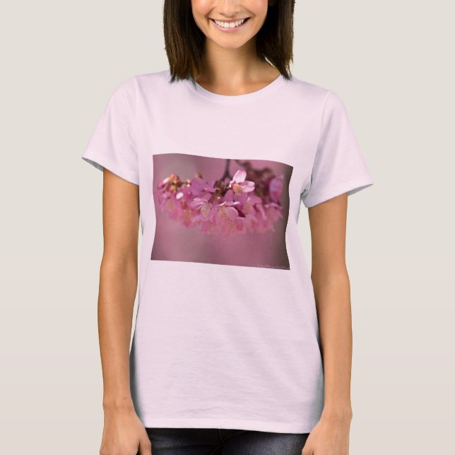 T-shirt Sakura Cherry Blossoms Delicate Pink Bouquet (Devant)