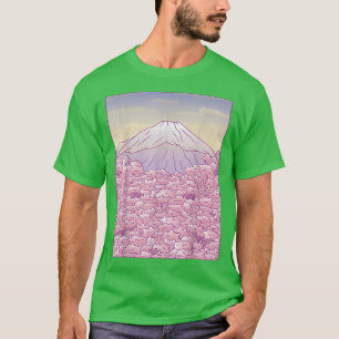 T-shirt Sakura Cherry Fleur Arbre Japon Fuji Gra japonais