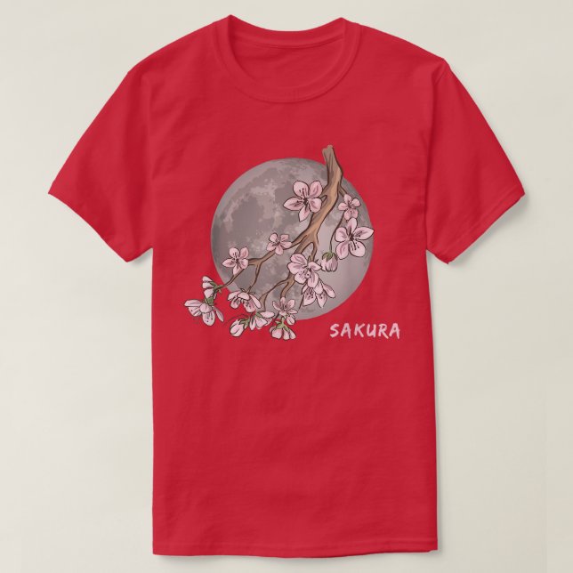 T-shirt Sakura de fleurs de cerisier japonaises (Design devant)