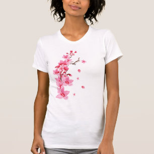 T-shirt Sakura fleurs d'arbre à cerisiers japonais