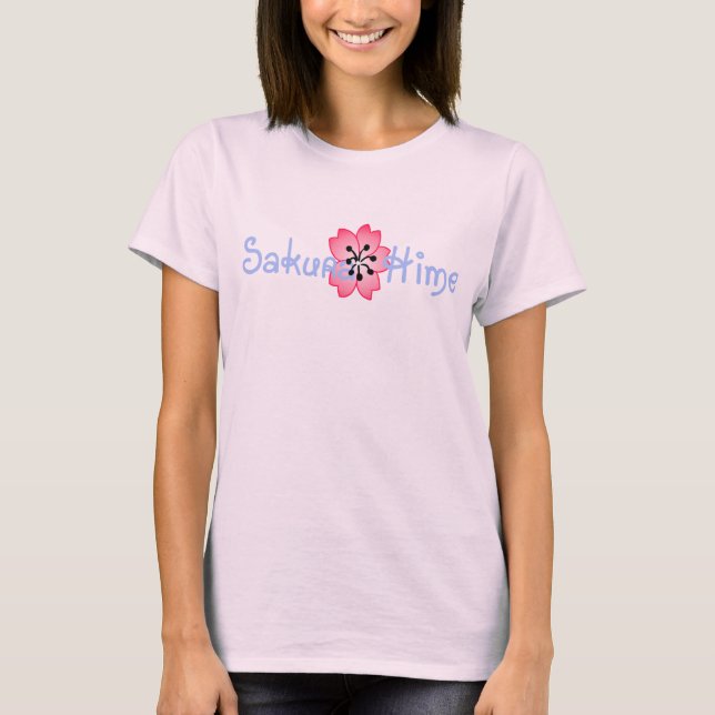 T-shirt Sakura Hime (princesse de fleurs de cerisier) (Devant)