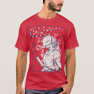 T-shirt Sakura japonais en fleurs de cerises avec Samu
