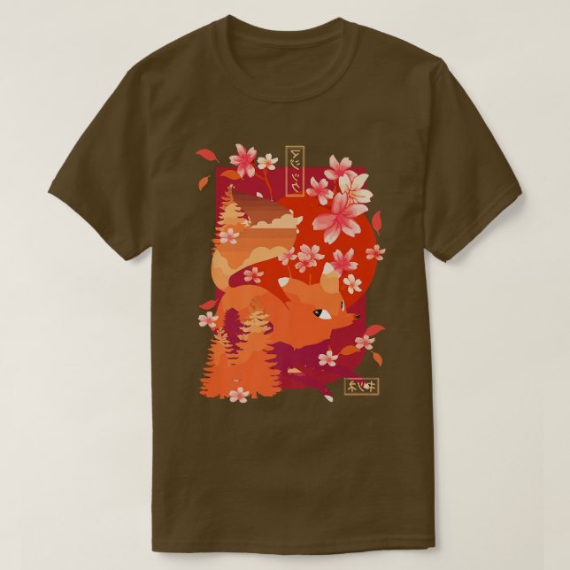 T-shirt Sakura Japonais Fleur de Cerisier (Design devant)