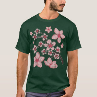 T-shirt Sakura Lover japonais rose Fleur jolie cerise Bl