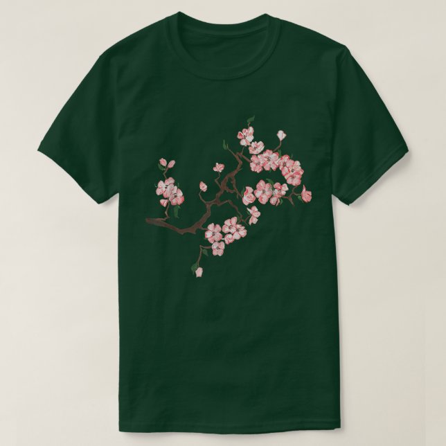 T-shirt Sakura Twig en fleur de cerise (Design devant)