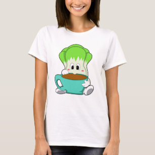 T-shirt Salade avec Coupe de café