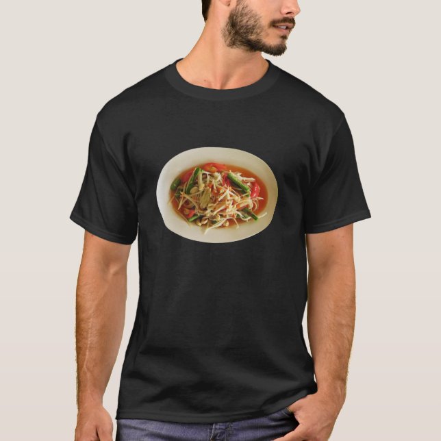 T-shirt Salade de Papaya épicé [Som Tam] ... Thai Lao Food (Devant)