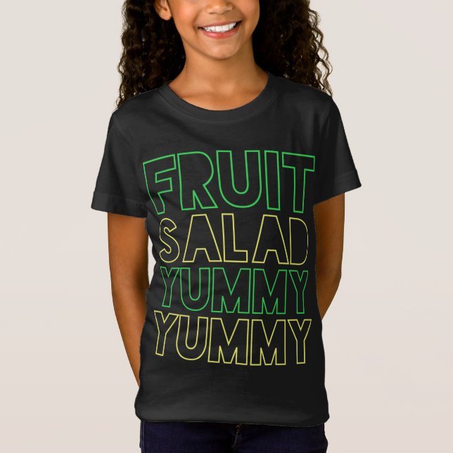 T-Shirt SALADE FRUITS YUMMY YUMMY Neon Vert Jaune (Devant)