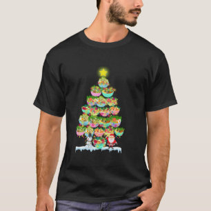 T-shirt Salade Lover Xmas Lighting Père Noël Salade Noël T