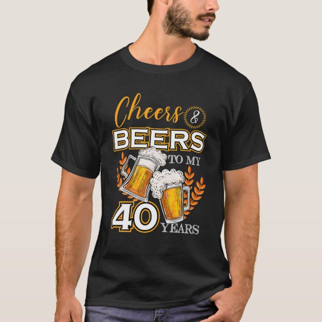 T-shirt Salades Et Bières À 40 Ans Boire (Devant)