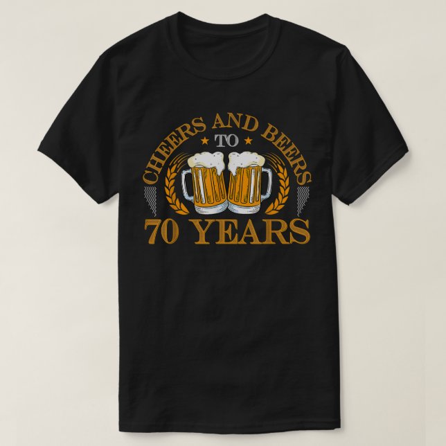 T-shirt Salades et bières à 70 ans Anniversaire de la bièr (Design devant)