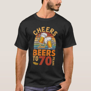 T-shirt Salades Et Bières vintages À Mes 70 Ans 70e