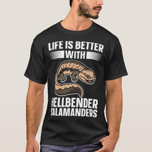 T-shirt Salamander Avec Hellbender Salamander (Devant)