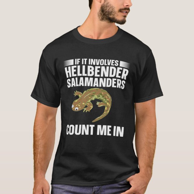 T-shirt Salamander Hellbender Salamander Amphibian (Devant)