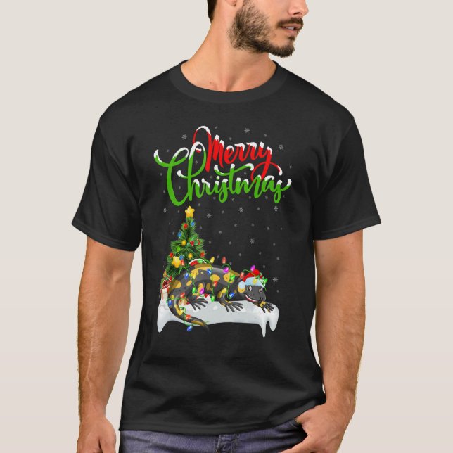 T-shirt Salamander   Xmas Decorations Santa Salamander Chr (Devant)