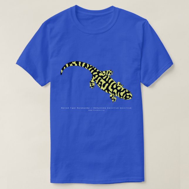 T-shirt Salamandre de tigre sur une chemise (Design devant)