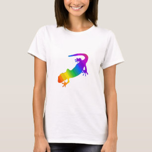 T-shirt Salamandre striée arc-en-ciel