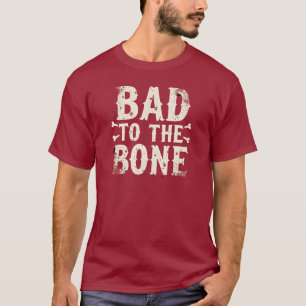 T-shirt Sale Mauvais jusqu'à l'Os   Squelette drôle d'Hall