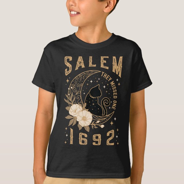 T-shirt Salem 1692 Ils Ont Manqué Un Procès De Sorcière Bl (Devant)