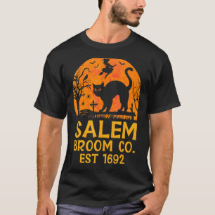 T-shirt Salem Broom Co Sorcière Chat Noir Halloween Tenue