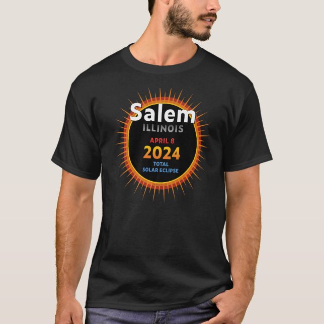 T-shirt Salem Illinois IL Total Solar Eclipse 2024  2  Pre (Devant)