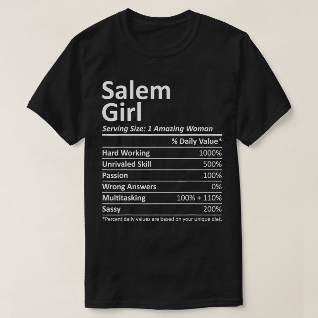 T-shirt SALEM L MA MASSACHUSETTS Funny City Home Roots USA (Design devant)