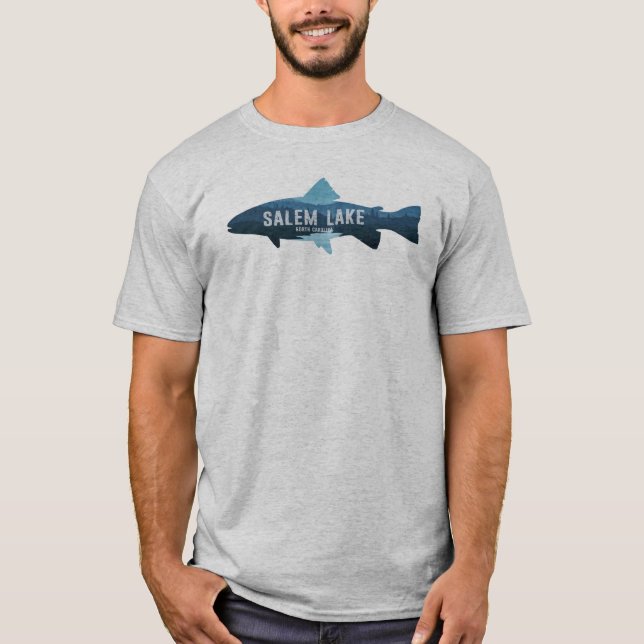 T-shirt Salem Lake North Carolina Fish (Devant)