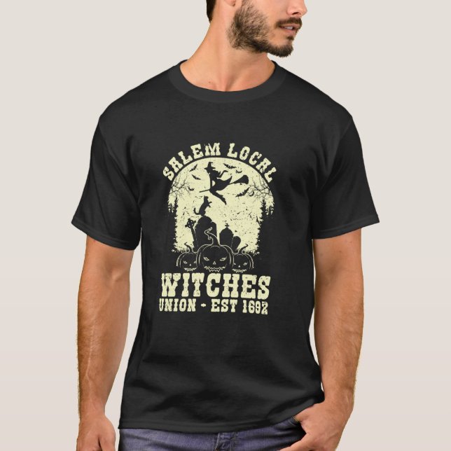 T-shirt Salem Local Witches Union Est 1692 Halloween Costu (Devant)