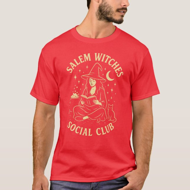 T-SHIRT SALEM WITCHES SOCIAL CLUB (Devant)