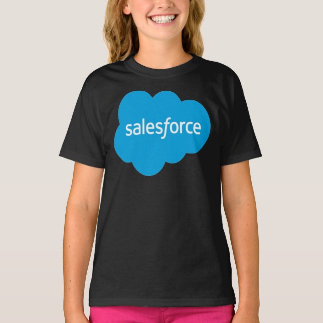 T-shirt Salesforce-Salesforce Tower-Salesforce Logo-Cloud  (Devant)