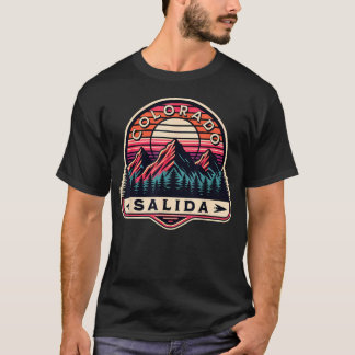 T-shirt Salida Colorado Usa Outdoor Vintage Salida Noir