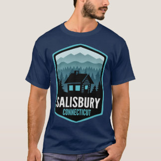T-shirt Salisbury Connecticut Mountain Town Cabin Oversize