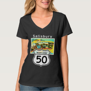 T-shirt Salisbury Maryland MD États-Unis 50 Grande Lettre