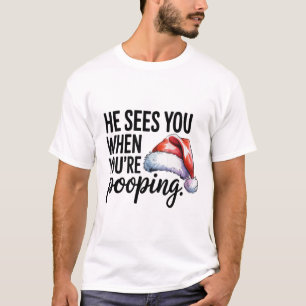 T-shirt Salle de bain Il vous voit quand vous faites caca