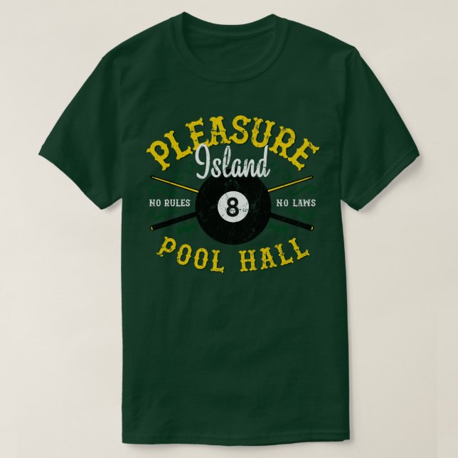 T-shirt Salle de billard de l'île Pleasure (Design devant)