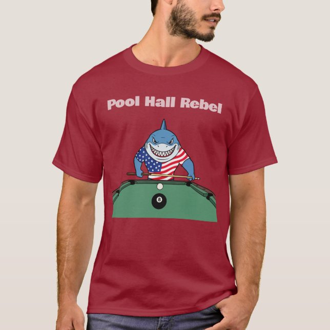 T-shirt Salle de billard drôle rebelle (Devant)