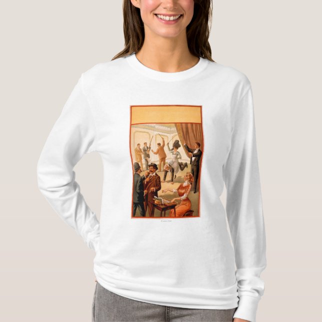 T-shirt Salle de commande d'hypnotiseur de théâtre de (Devant)